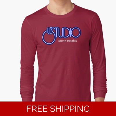 Le Studio Classic Long Sleeves Shirt White & Blue Logo MH